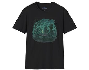 Apocalyptic Tea Party Shirt Spooky Cute Gas Mask Gothic Tee for Dark Humor Lovers