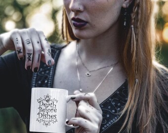 Death Before Dishes Mug