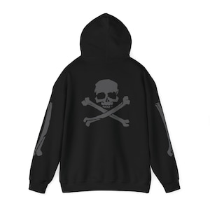 Skull and Cross Bones Hoodie - Etsy