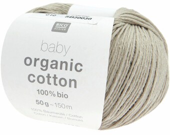 Grey - Baby Organic Cotton - 50g 150m - Rico Design