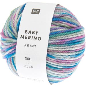 Peacock - Baby Merino Print - 25g 100m - Rico Design