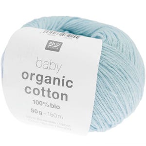 Light blue - Baby Organic Cotton - 50g 150m - Rico Design