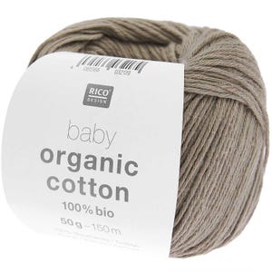 Taupe - Baby Organic Cotton - 50g 150m - Rico Design