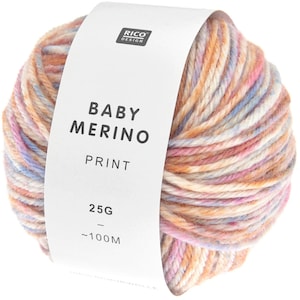 Flowers - Baby Merino Print - 25g 100m - Rico Design