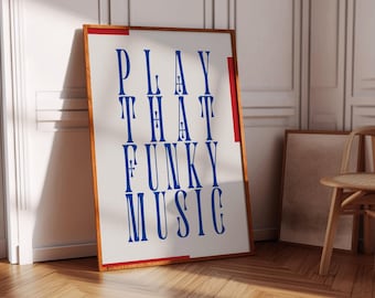 Arte mural con letras de canciones / Descarga digital / Impresión de arte mural / Arte mural con música divertida / Dormitorio universitario / Impresión de póster / Póster musical
