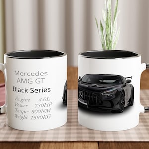 AMG GT Car Mug – Mercedes Coffee Cup – 11oz Gift for Car Guys & German Supercar Fans