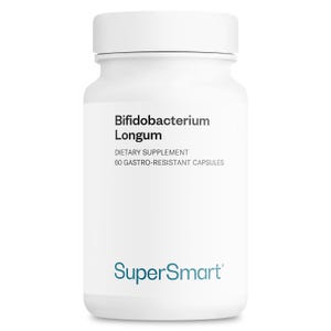 SuperSmart Bifidobacterium Longum (BB536) 6 Billion CFU per Day - Probiotics and Prebiotics Supplement | 60 DR Capsules