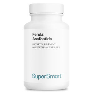 SuperSmart Ferula Asafoetida 500mg per Day (Patented) - High Potency Asafin Ferula Asafoetida Supplement | 60 Vegetarian Capsules