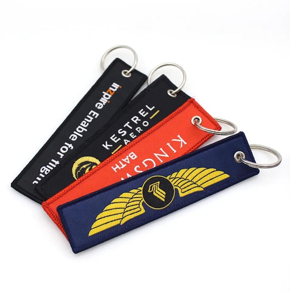 Embroidered Keychains, Personalized Keytags, Custom Crew Tags