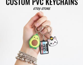 Benutzerdefiniertes Logo PVC Schlüsselanhänger - Personalisierte Business Schlüsselanhänger - Benutzerdefinierte Gummi 3D Schlüsselanhänger für Werbegeschenke - Großhandels-Benutzerdefinierte Schlüsselanhänger