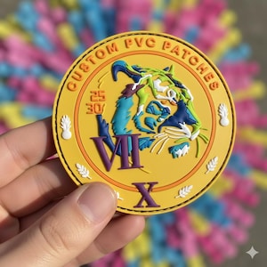 Patches militares personalizados em PVC, patch tático de moral com velcro - Patch personalizado em PVC