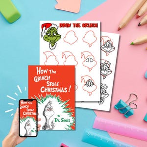 Wie zeichne Dr. Seuss' Grinch Who Stole Weihnachten und AR Buchcover