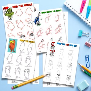 How to Draw Dr. Seuss' Storybook Charaktere und AR Buch Cover- 4er-Bundle