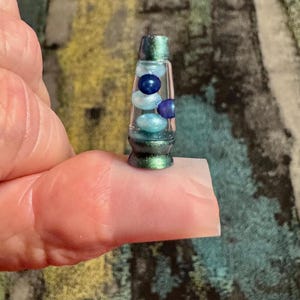 Green Lava Lamp Dollhouse Miniature - 1:24 Scale
