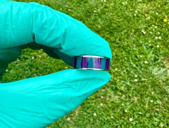 Purple Light Green Mood Ring Meaning Mood Ring Size With Purple To