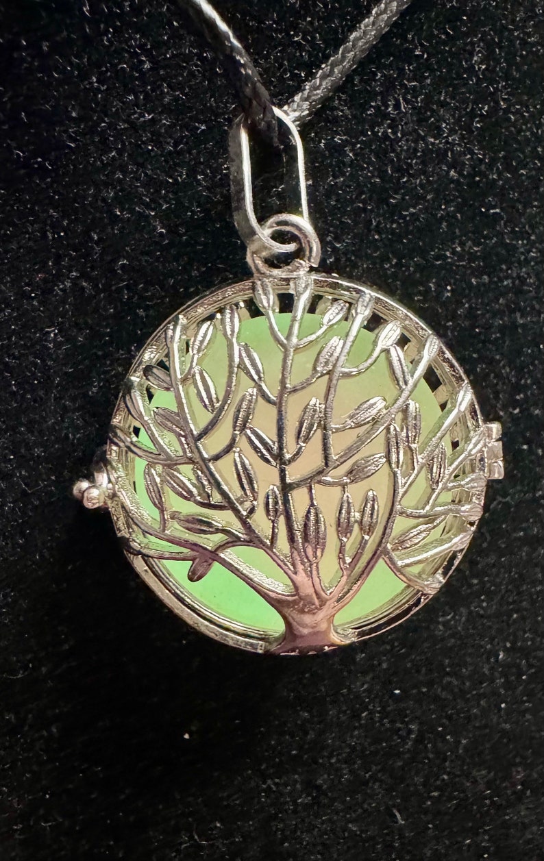 Cage Tree Pendant Charm With Glow in the Dark Insert Number 2 Cage