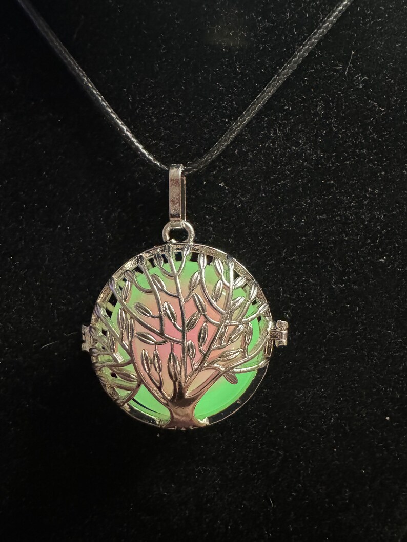Cage Tree Pendant Charm With Glow in the Dark Insert Number 2 Cage