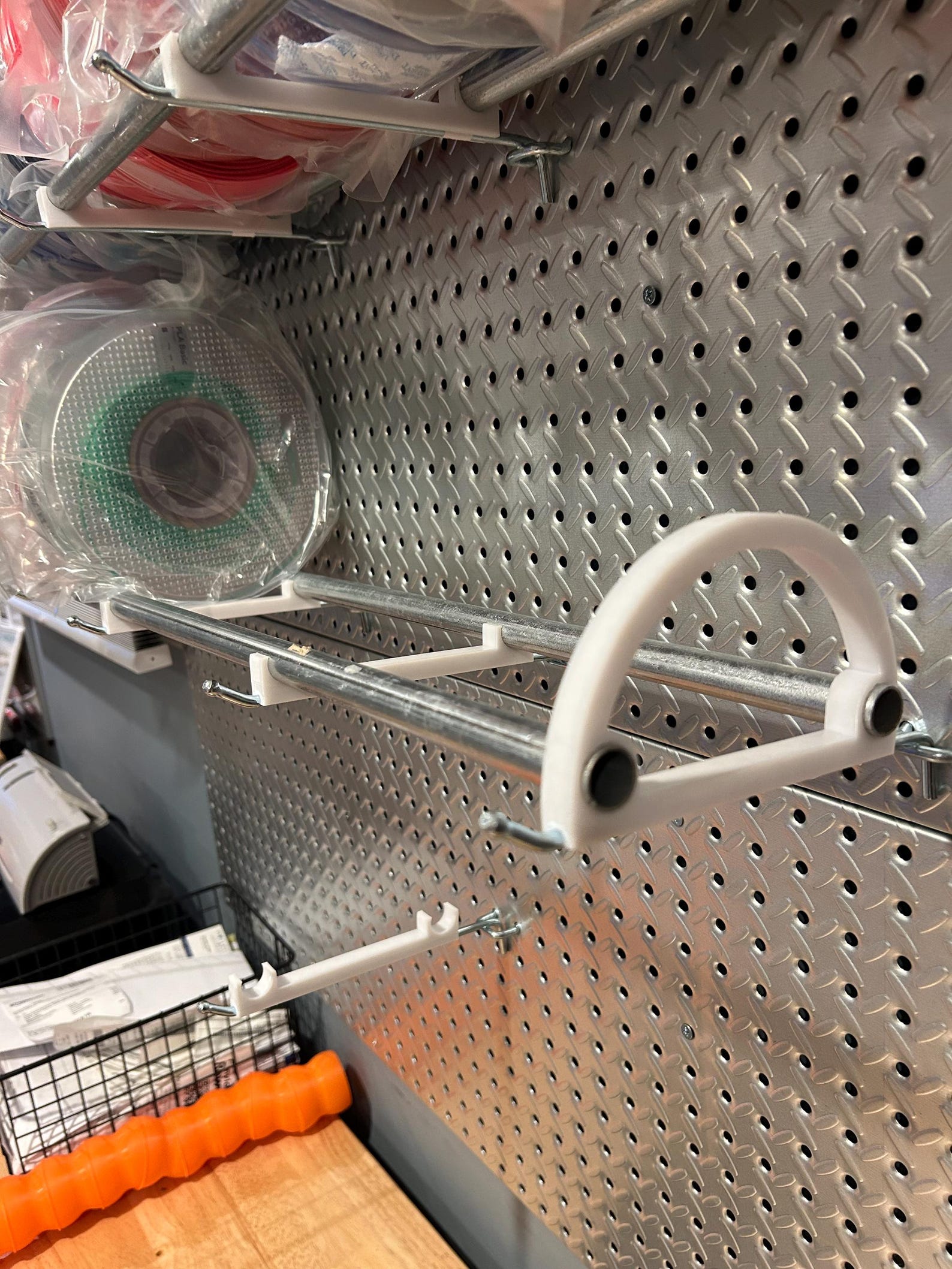 Pegboard Conduit Shelf Attachment STL File: DIY Filament Spool Storage ...