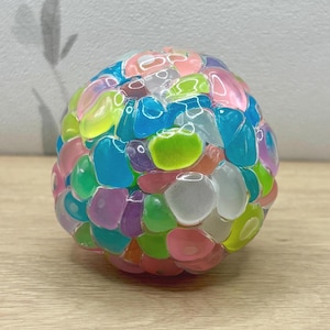 Glow in The Dark Noisy Stress Ball: Handmade Sensory Fidget Toy for Adults or Teens