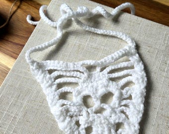 Bandana tête de mort pour chats, écharpe au crochet pour animal de compagnie, déguisement d'Halloween, petit chien, accessoire de vacances