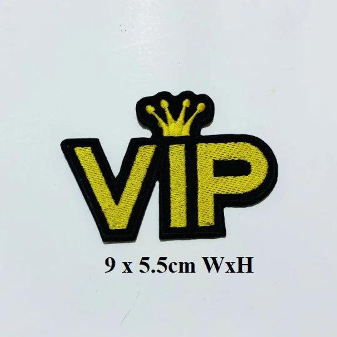 Vip Protection Patch VIP Crown Embroidered Patch, Yellow & Black Applique - Etsy