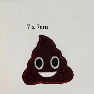 Poop Emoji Face Clothe Embroidered Sew on Iron on Patch Badge Applique N-A104