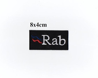 Embroidered Badge Patch Iron On / Sew On Clothe WE ARE RAB Transfer Applique Jacket Jeans N-604