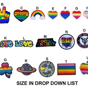 LGBTの権利 トランスジェンダー トランスの命を守る ゲイプライド 愛は勝利する 社会 宇宙 世界 刺繍 アイロン 縫い付け パッチ ジーンズ ジャケット カラフル