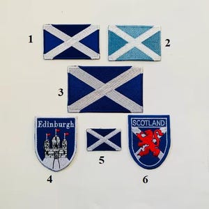 Scotland Scottish Edinburgh Flag Embroidered Badge Patch Iron on Sew On UK Stock Good Quality