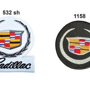 Luxusfahrzeuge Cadillac Motorsport Bestickter Aufnäher zum Aufbügeln oder Aufnähen Abzeichen Kleidertransfer Applikation Cooles Abzeichen Rennaufnäher Autoaufnäher