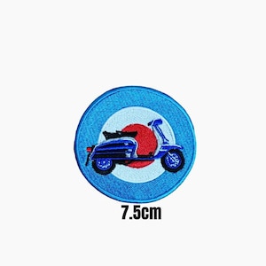 MOD Target Vespa Fancy Scooter Club Lambretta The Who The Jam Embroidered Patch Badge Iron/Sew On Transfer Bag Jeans Jackets Applique N-1143