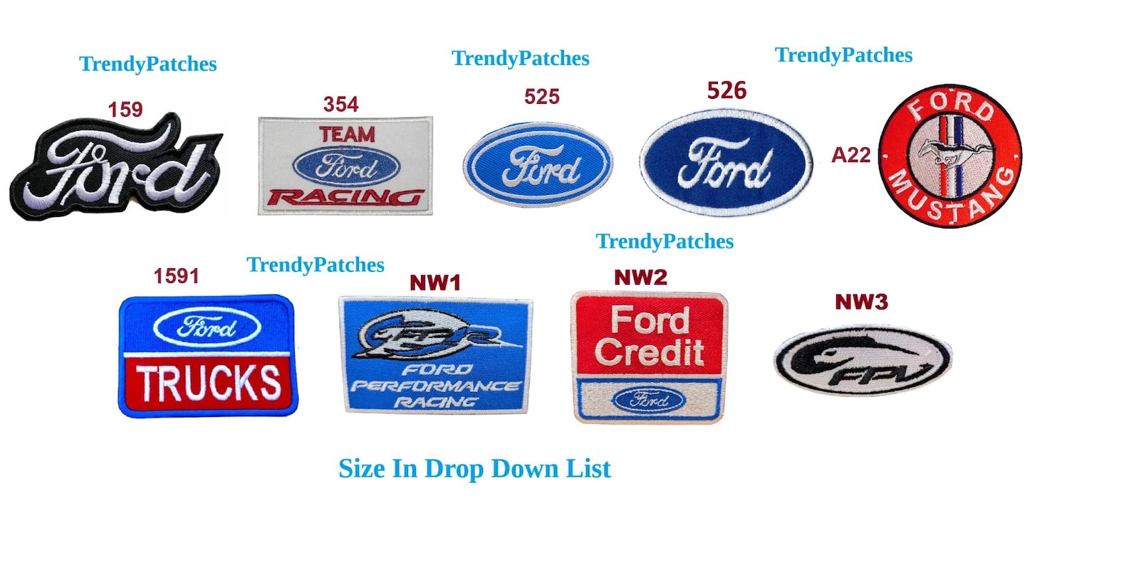 Ford Car Racing ST Logo Embroidered Patch Badge Sew / Iron on for ...