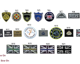 Dog Handler Police England UK USA Metropolitan Security Union Jack Fire Fighters Police Medical Emergency Service Assistance Patch Badge