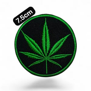 Weed Blatt Aufnäher - Marihuana Applikation N-A68