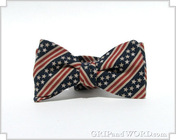 The G.A.R. Patriotic Freestyle Bow Tie - Etsy