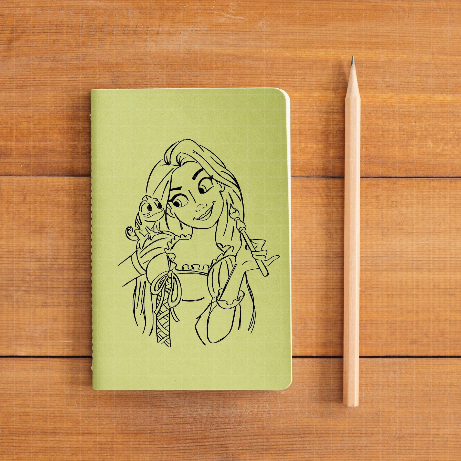 2241 - Rapunzel & Pascal Outline SVG, PNG, EPS - Disneyy Princess