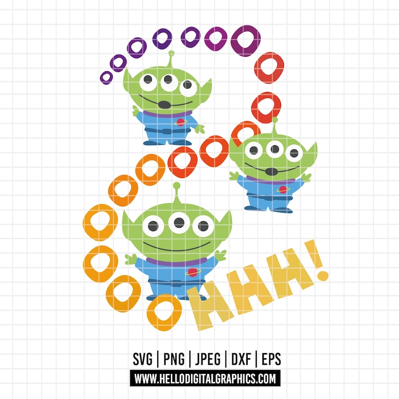 1945 Aliens to Toy Story SVG, EPS, PNG Toy Story Pizza