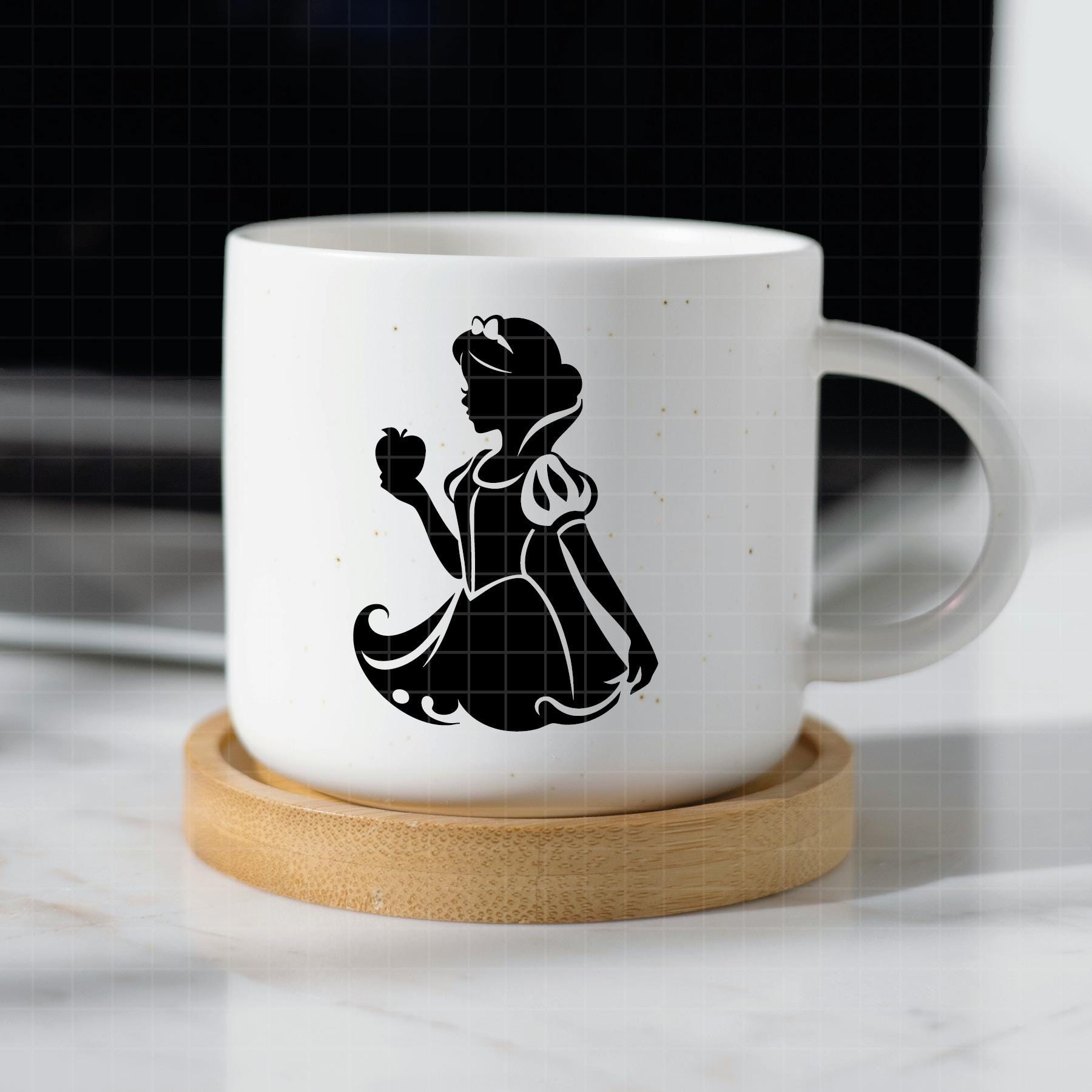 2320 - Snow White Silhouette SVG, EPS, PNG - Disneey Princess Snow