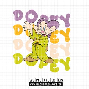 2737 - Dopey to Snow white and the seven dwarfs SVG, EPS, PNG - Dopey to seven dwarfs Clipart Vector. Disneyy dopey dtf Snow White