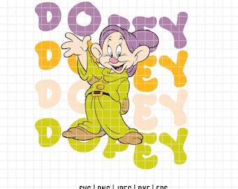 2737 - Blöd zu Schneewittchen und die sieben Zwerge SVG, EPS, PNG - Blöd zu sieben Zwergen Clipart Vektor. Disneyy dopey dtf Schneewittchen
