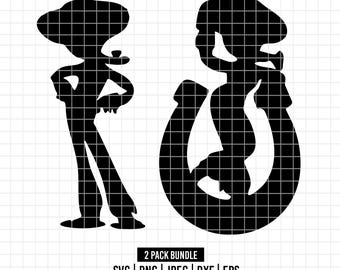 2986 - Jessie, pacote de silhuetas de Toy Story SVG, PNG, EPS - clipart de Toy Story da Disney Jessie. Amigos do Andy. Pacote de silhuetas de cowgirl Jessie em formato dtf.