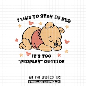 3147 - Little Winnie the pooh SVG, PNG, EPS - Winnie the pooh silhouette clipart vector. baby Winnie pooh svg. Winnie Pooh dtf.