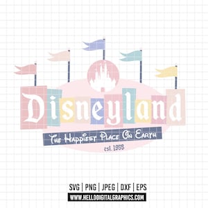 3155 - Disneyland castle SVG, EPS, PNG - Disneeyy-Inspired 'It's a small world' numbers and quotes set clipart vector.