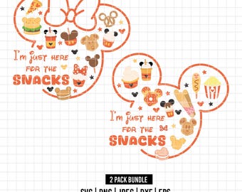 3146 - Disneey Snack goal pack SVG, EPS, PNG - Disneey minnie head Snack goals Clipart Vector. Disneey mickey snack goals. Disneyy trips dtf