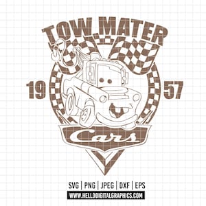 3066 - Mater, Cars logo SVG, PNG, EPS- mater Cars Clipart vector. Cars Characters, Mater to cars movie svg / dtf. Mater silhouette dtf