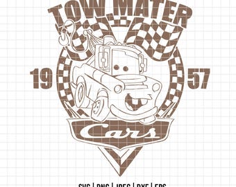 3066 - Mater, Cars logo SVG, PNG, EPS- mater Cars Clipart vector. Cars Characters, Mater to cars movie svg / dtf. Mater silhouette dtf