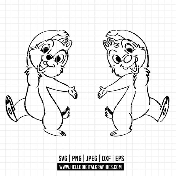 3359 - チップとデールがフュージョンに挑戦 SVG、PNG、EPS