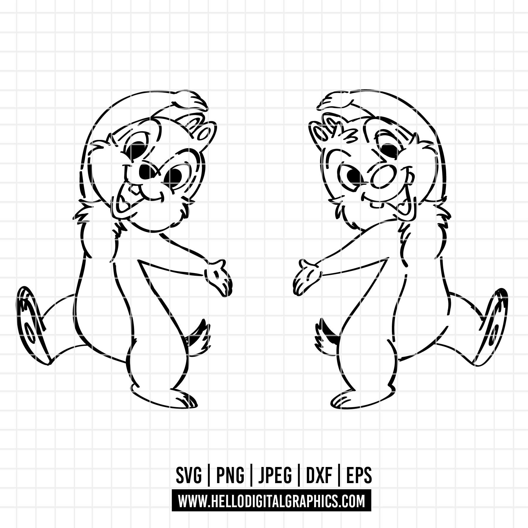 3359 - チップとデールがフュージョンに挑戦 SVG、PNG、EPS