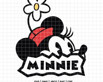 2925 - Minniee love's SVG, EPS, PNG - Disneyy Minnie outline clipart vector. Minnie line art svg. Minnie dtf