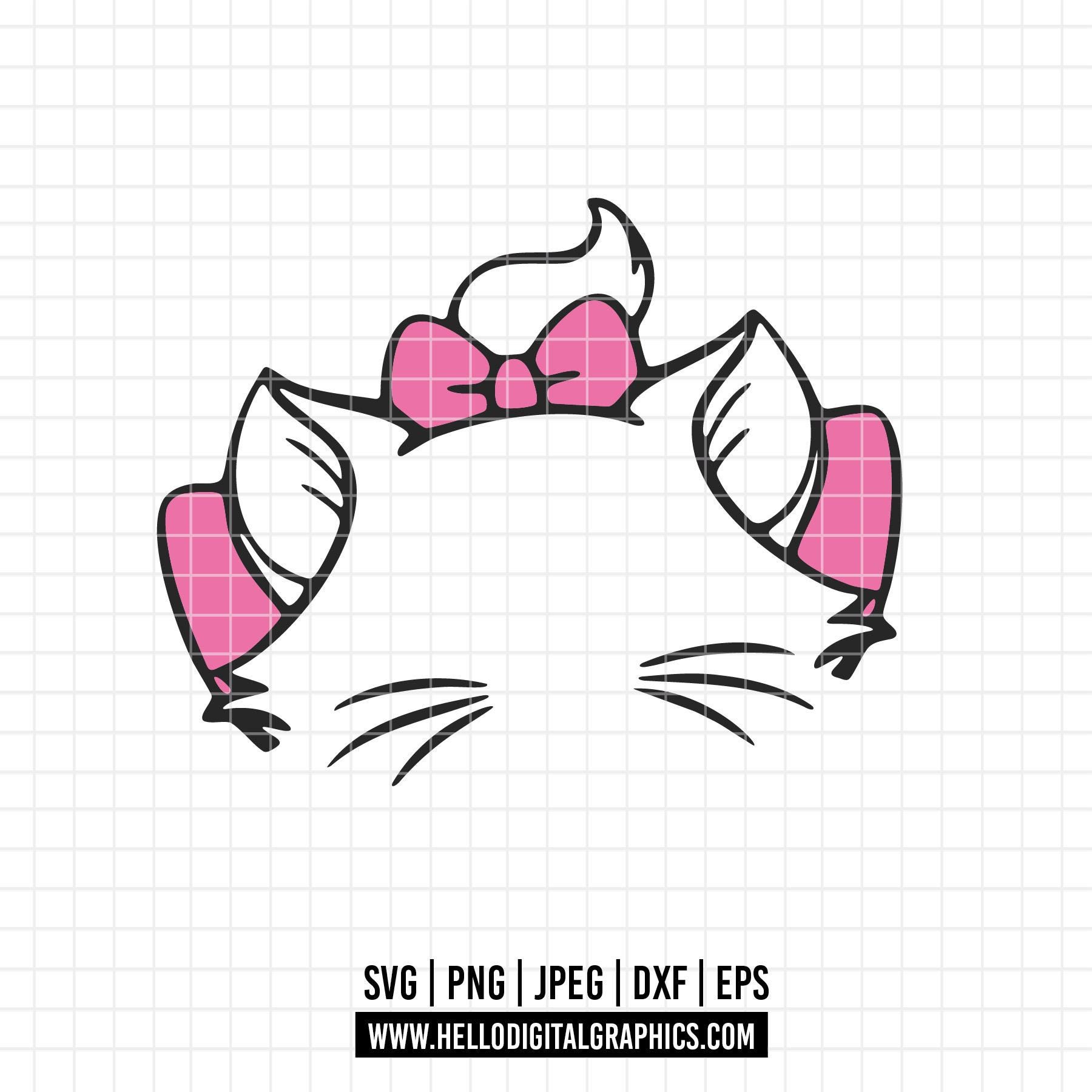 2939 - マリー、おしゃれキャットのシルエット SVG、EPS、PNG